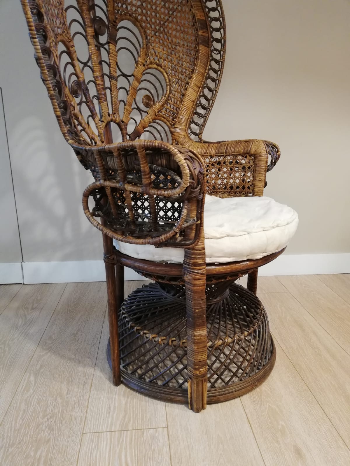 Emmanuelle peacock rattan chair