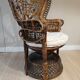 Fauteuil Emmanuelle peacock en rotin