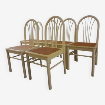 Set of 6 cane chairs