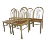Set of 6 cane chairs