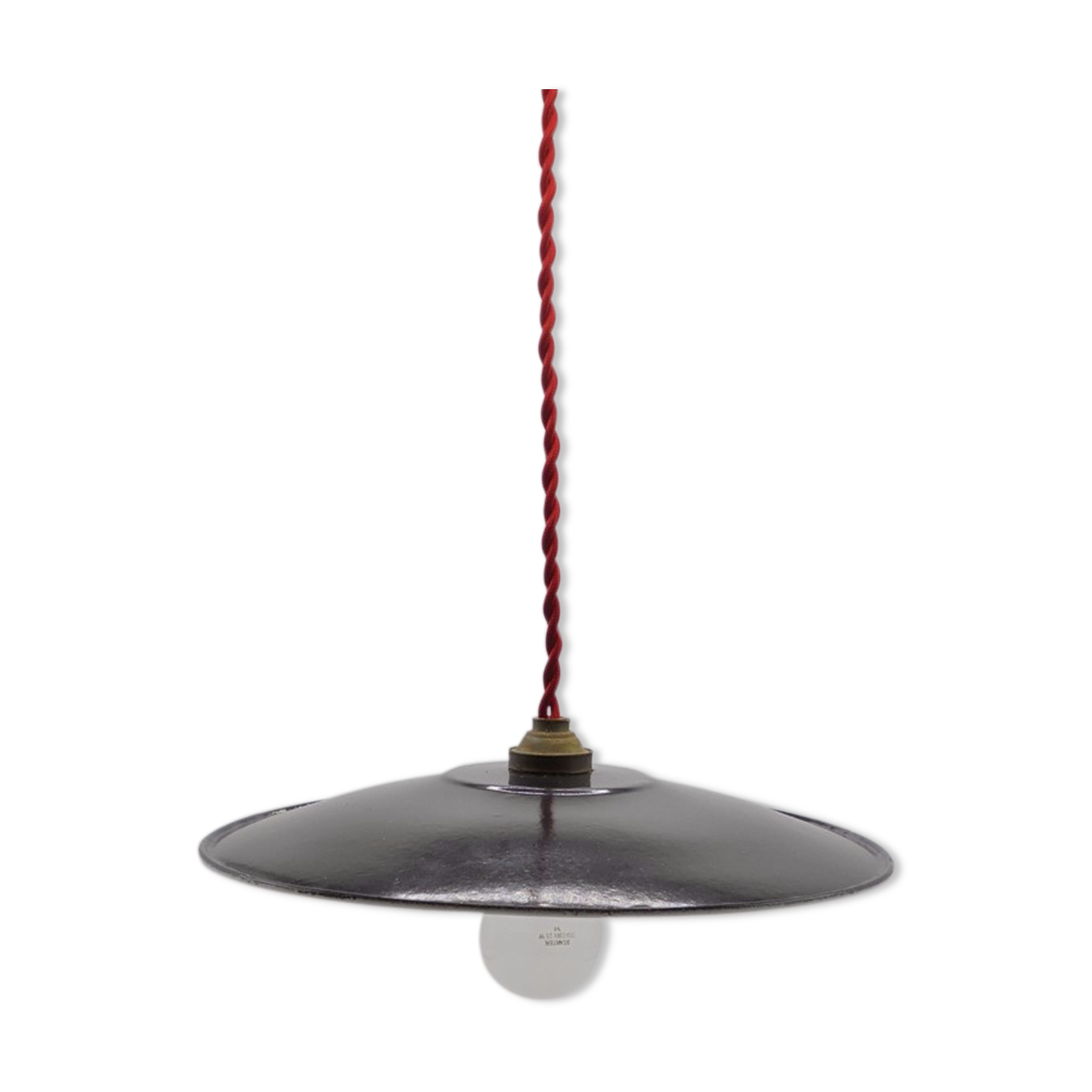 Hanging in enamelled sheet metal