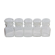 Set of five transparent glass apothecary jars