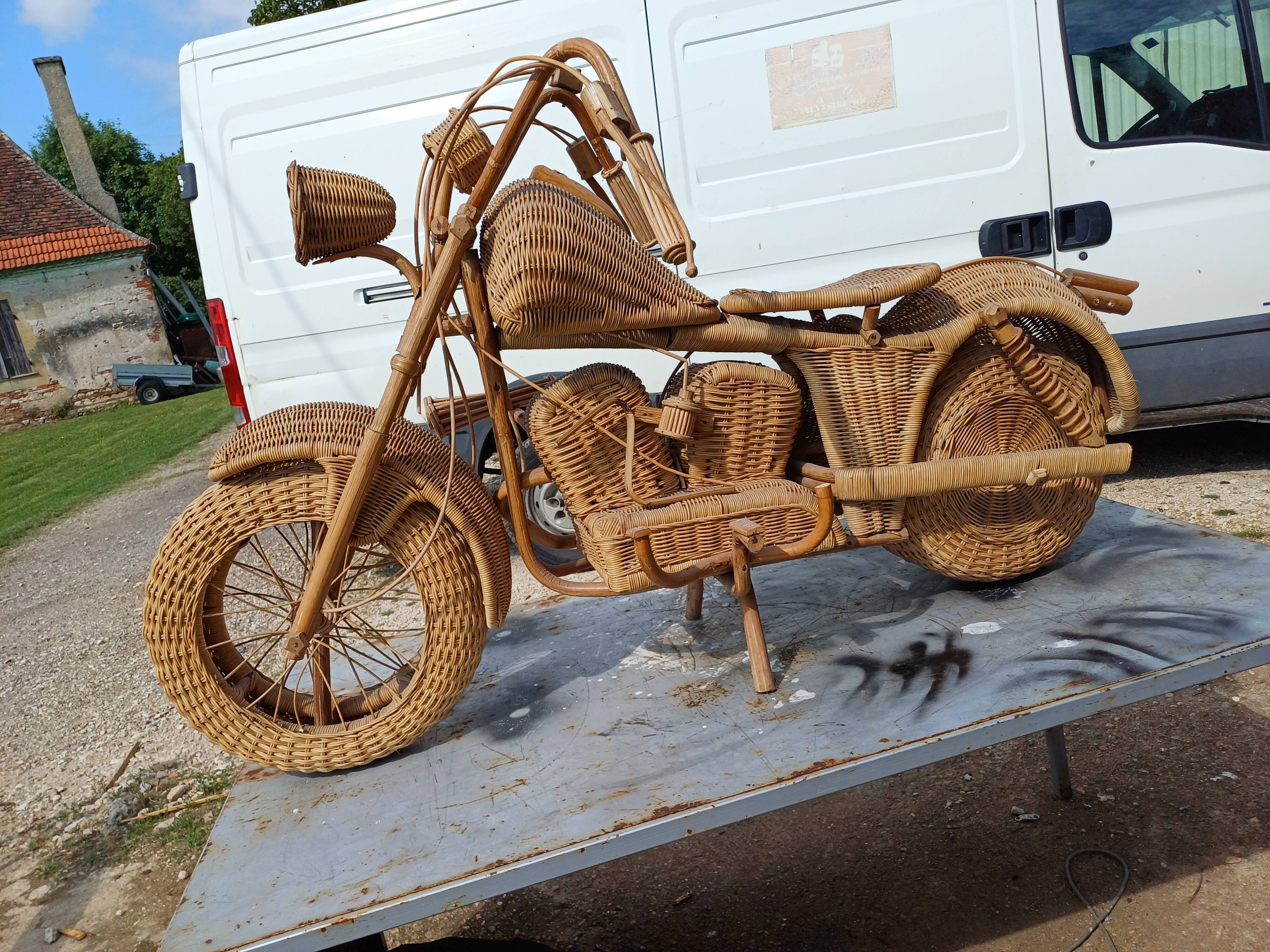 Harley Davidson Wicker Motorcycle by Tom Dixon