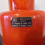 Maure-Vieil bottle in marbled glass by Bob le Bleis