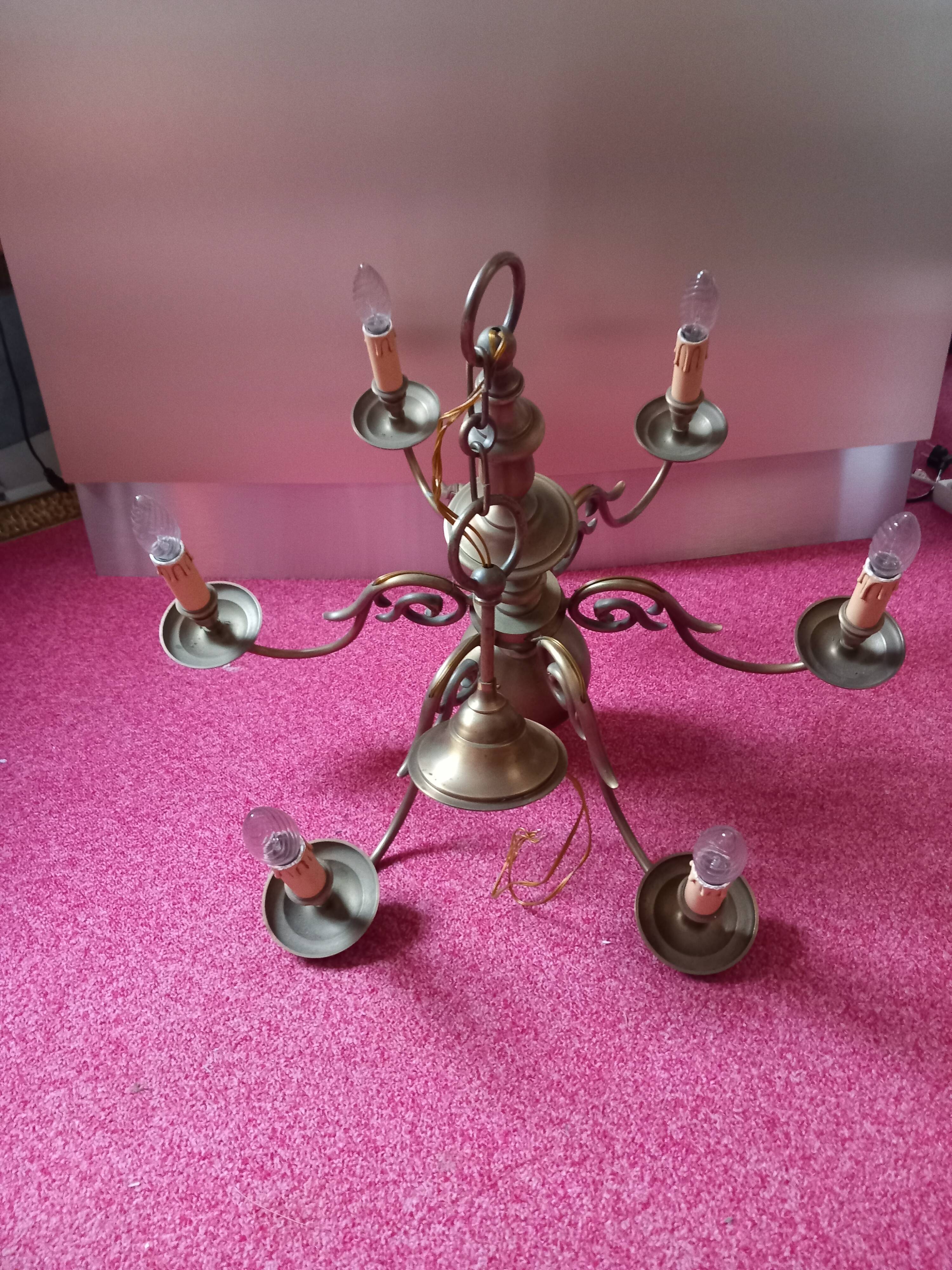 Dutch chandelier gold metal