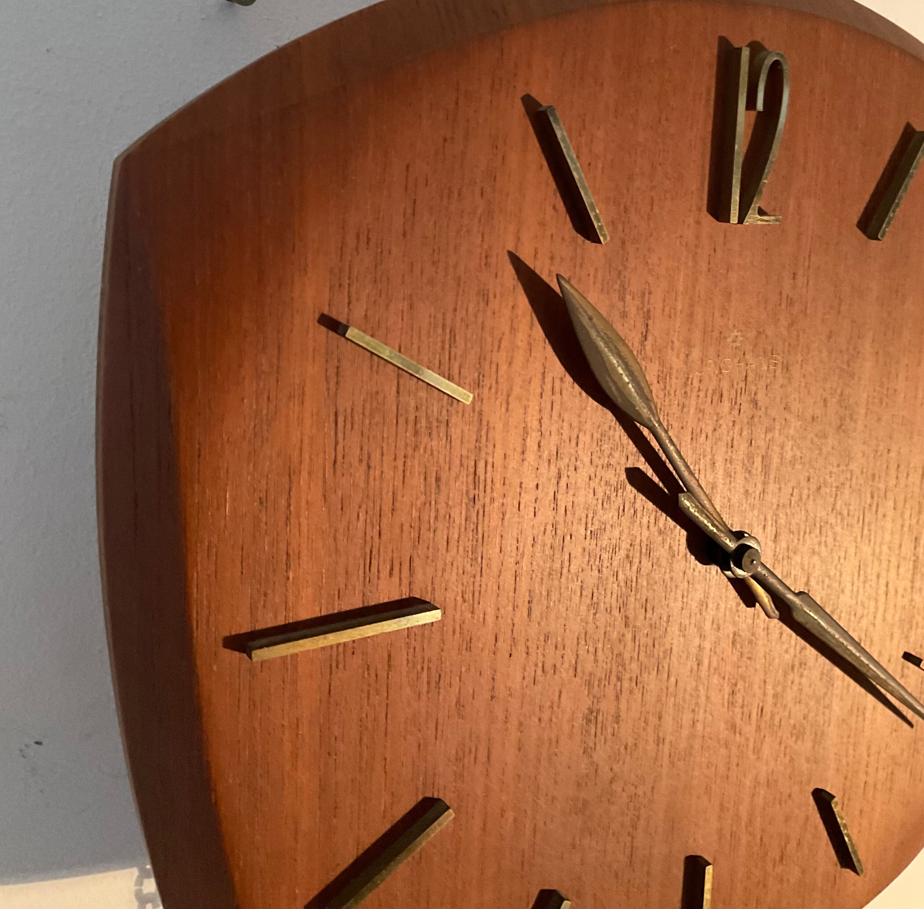 Scandinavian style Junghans teak clock in the 70s