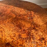 Round coffee table in Elm Burl, Art Deco decorative work - Year 1941