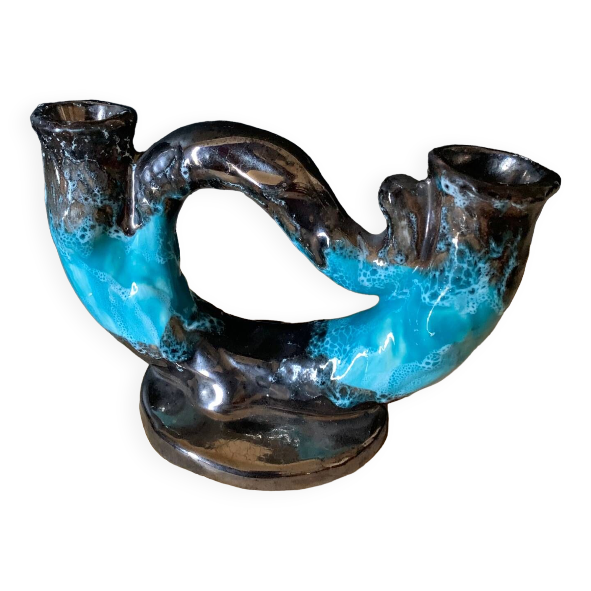 Vallauris ceramic candle holder