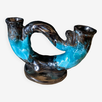 Vallauris ceramic candle holder