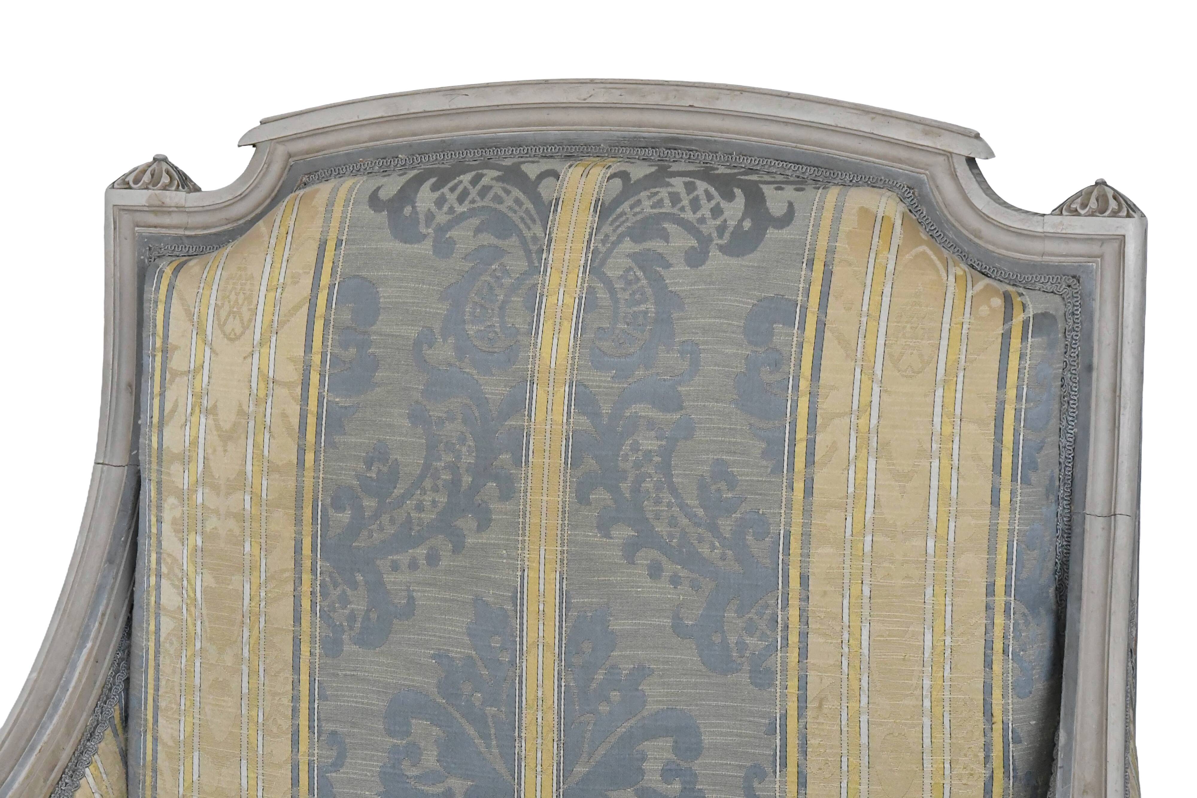 Set of 4 Louis XVI style bergère armchairs