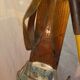 pair of vintage wooden Skis and their bats.