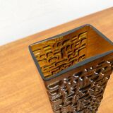 Brutalist bubble glass vase from the German space age mid-century by Emil Funke for Gral, 1960s.