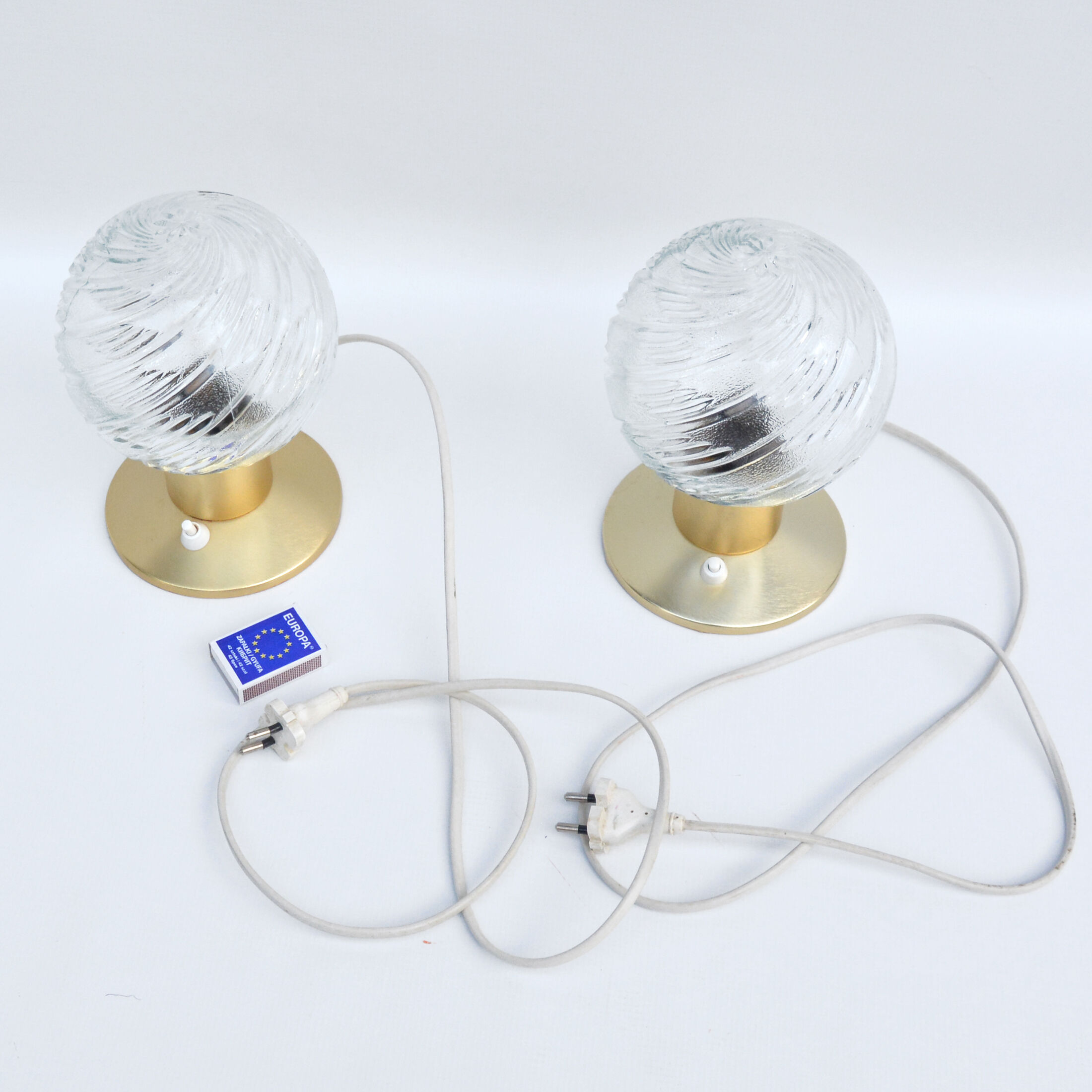 Pair of brass bedside lamps, Karl Gärtner Leuchtenbau, Germany, 1970s