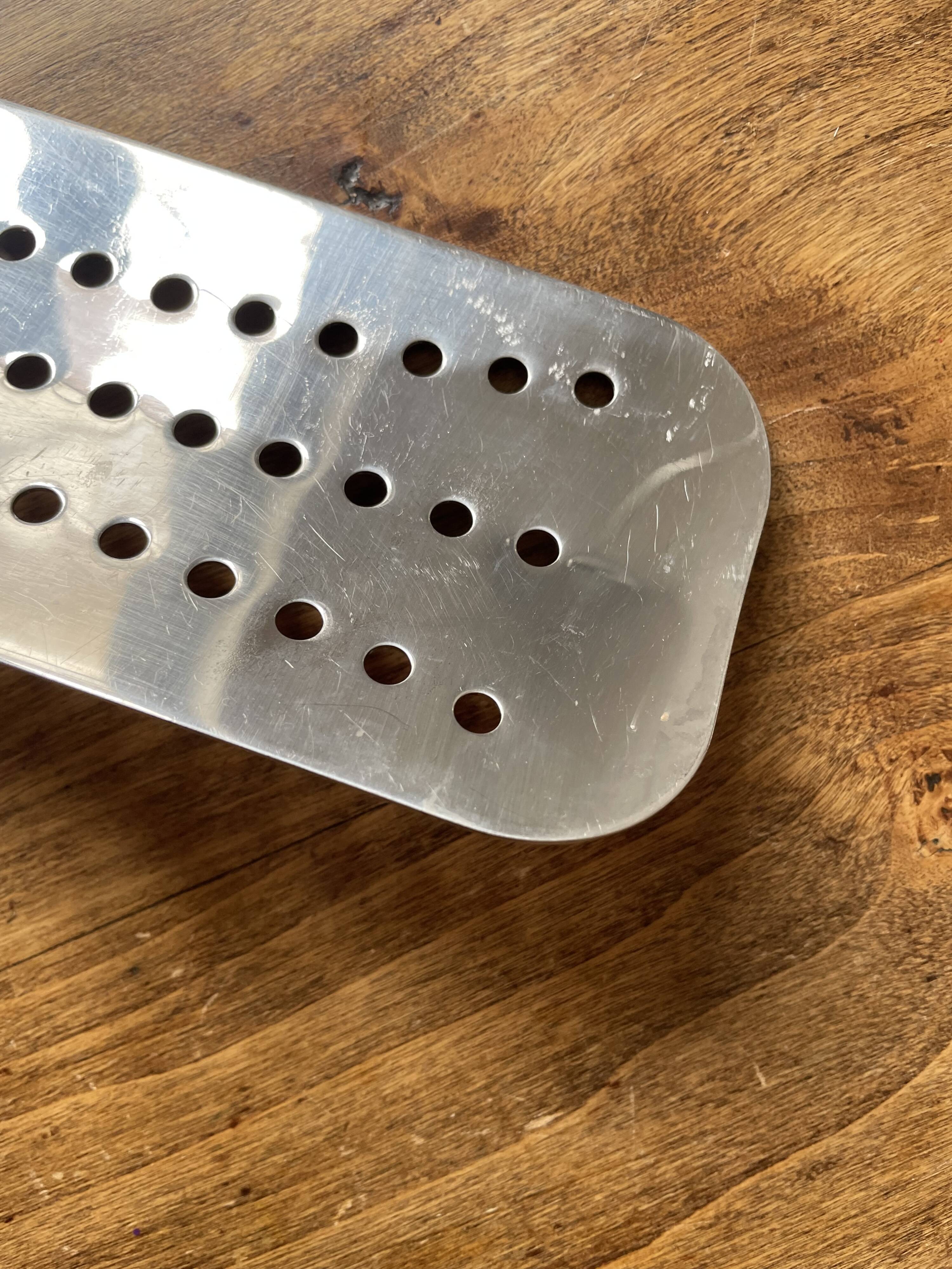 Ecumoire, fish, barbecue spatula, stainless steel - vintage Ikea