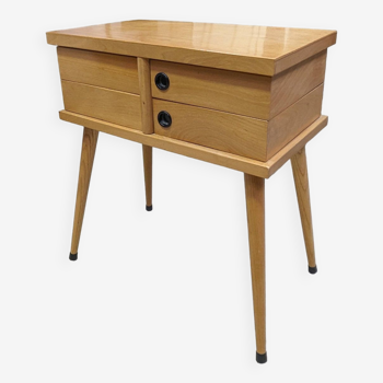 Worker Sewing Furniture Bedside Table 50 60 Vintage Design Compass Feet