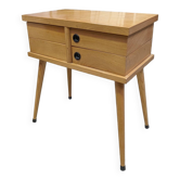 Worker Sewing Furniture Bedside Table 50 60 Vintage Design Compass Feet