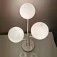 Vintage 80s white metal table lamp