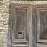 Double old oak door