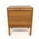 Scandinavian "tambour" chest of drawers in oak, Sweden, 1960