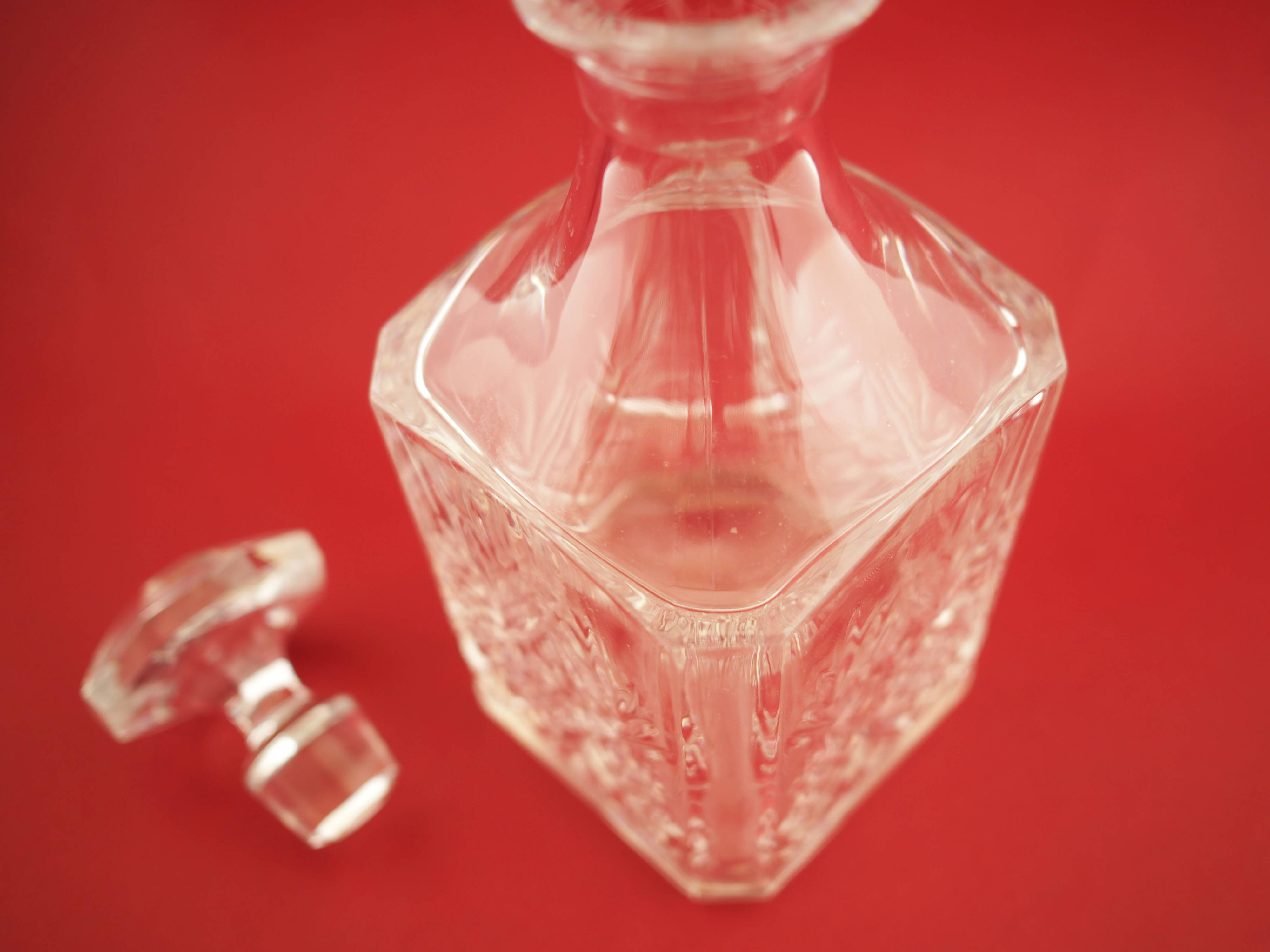 Glass decanter, Danish design, 1970s, production: Denmark
