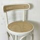 Paire de tabourets de bar bois et cannage