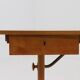 Height adjustable birch and brass partner desk 1960s