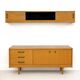 Vintage low sideboard set with matching wall unit.