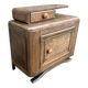 Art Deco bedside table, oak, moustache legs, 1930s