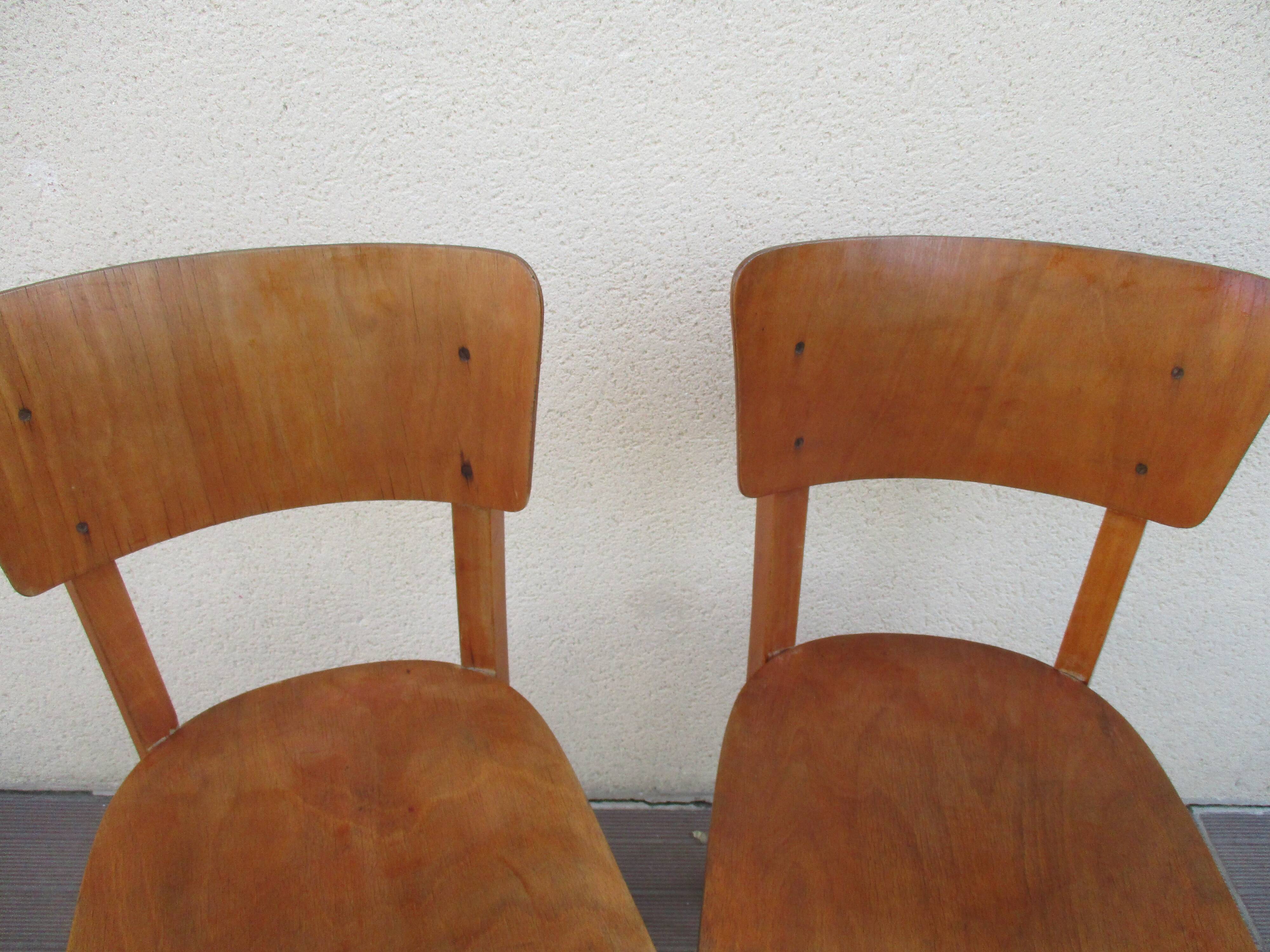 pair of Thonet bistro chairs