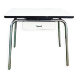 Old extendable table in yellow formica