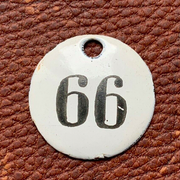 Vintage Enamel Train Seat Numbers from Europe Lucky Number House Number Room