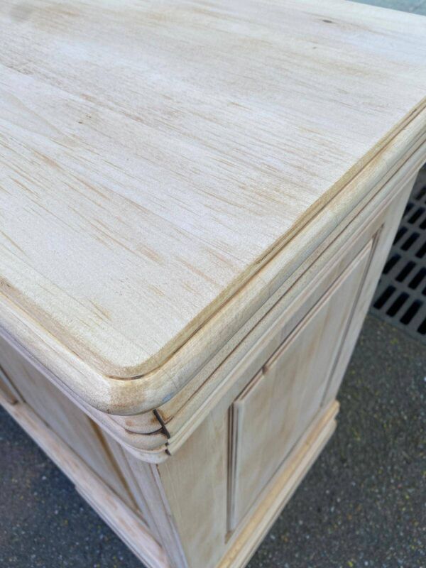 Buffet Louis Philippe campagnard vintage rénové en bois massif 185cm