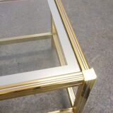 Vintage brass Hollywood Regency sidetable Belgochrom