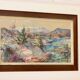 Mid-century Swedish oil painting "Abstract Landscape" – Vintage and framed