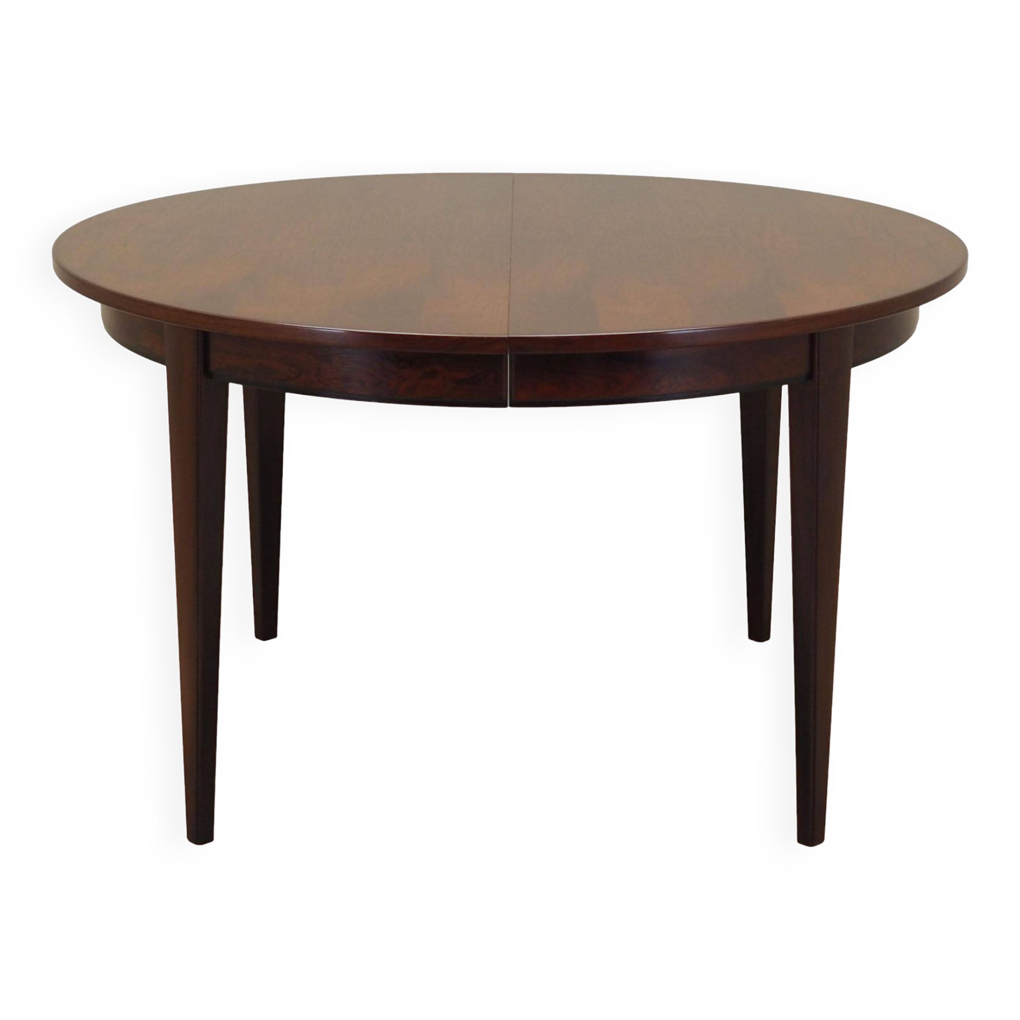 Round rosewood table, Danish design, 1970s, manufacturer: Omann Jun