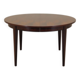 Round rosewood table, Danish design, 1970s, manufacturer: Omann Jun