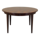 Round rosewood table, Danish design, 1970s, manufacturer: Omann Jun