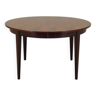 Round rosewood table, Danish design, 1970s, manufacturer: Omann Jun