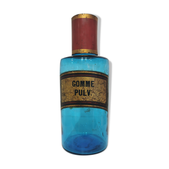 Apothecary bottle blue pharmacy late 19th