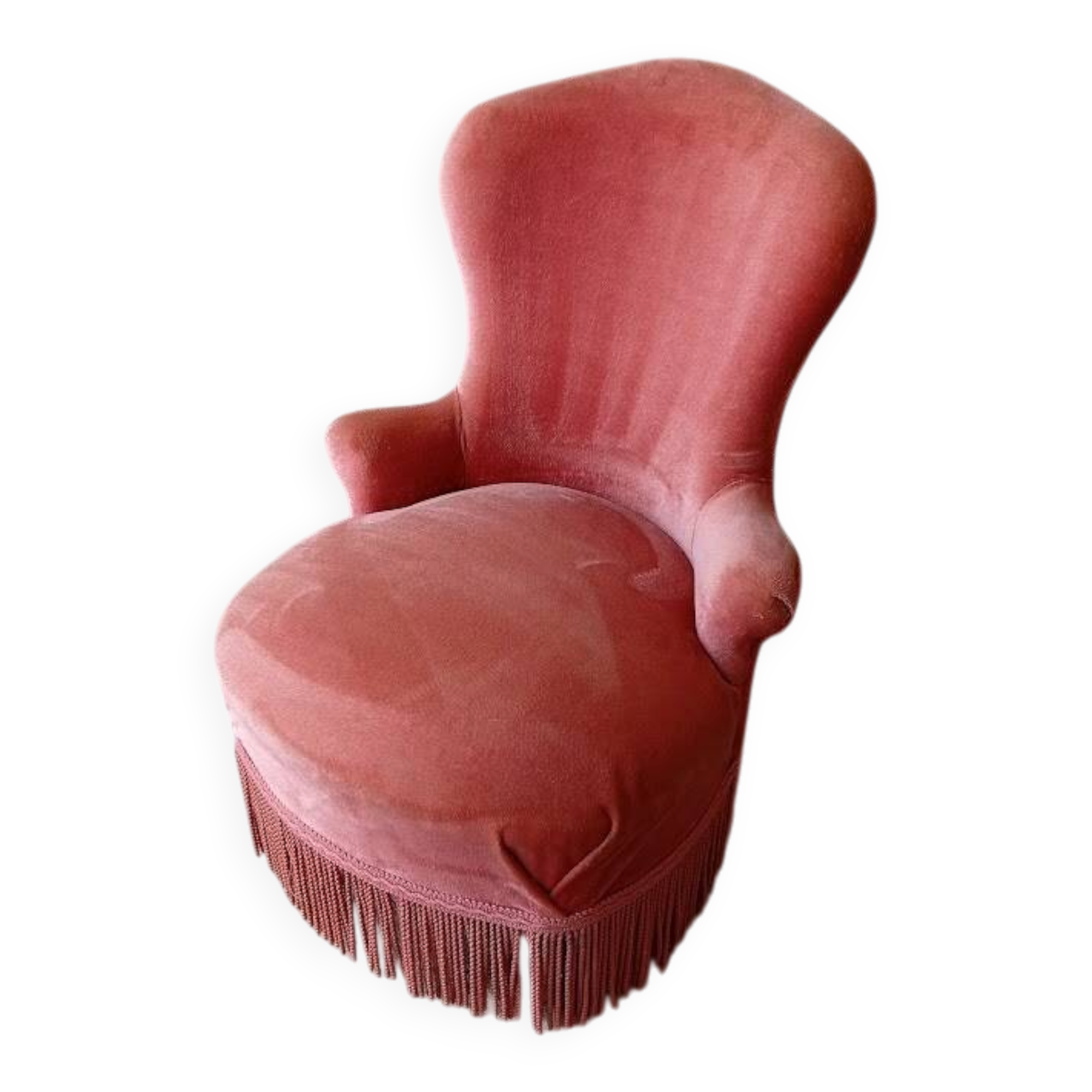 Vintage pink velvet toad