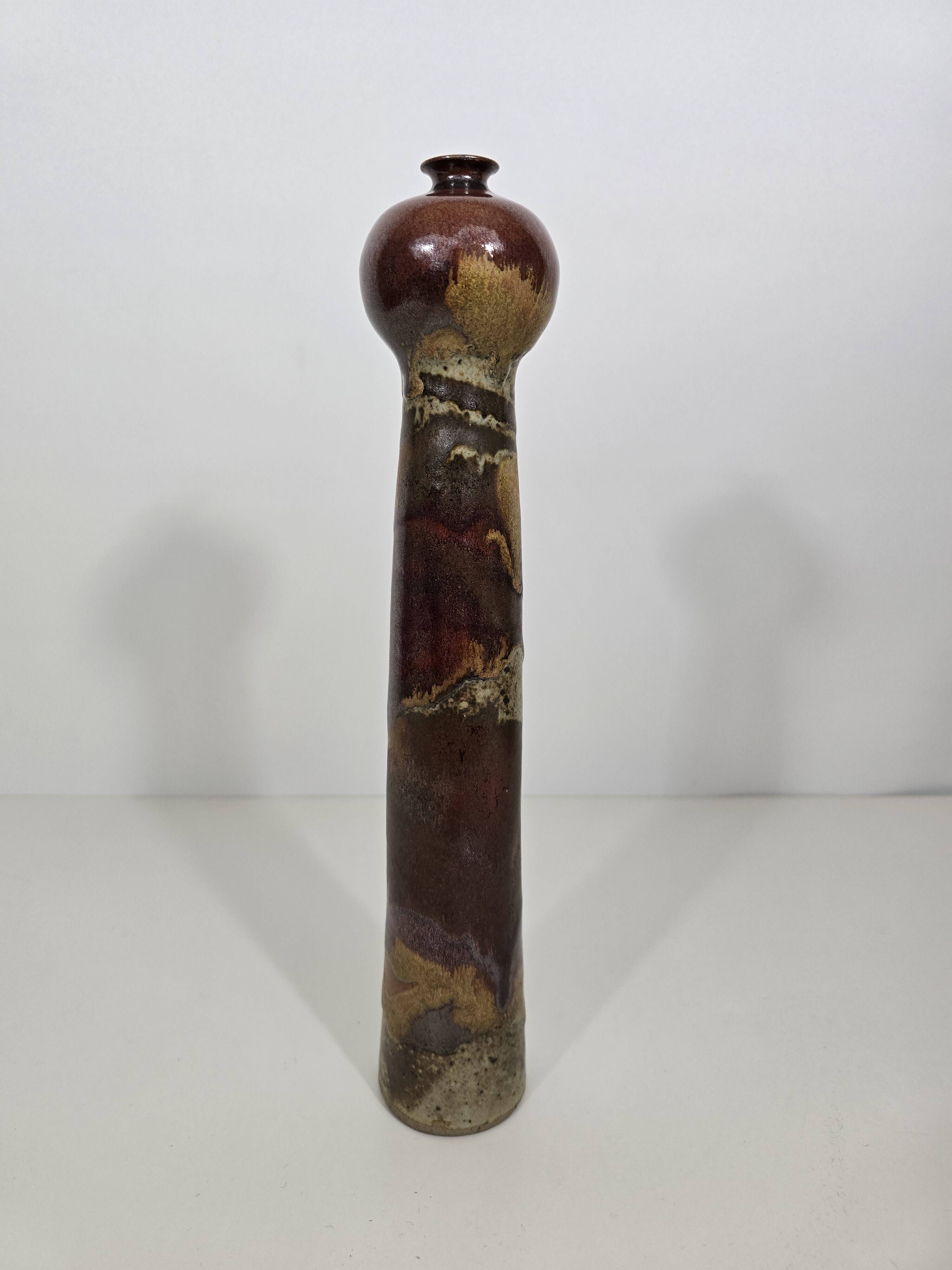 Glazed stoneware vase by Annie Maume – France, 1970s