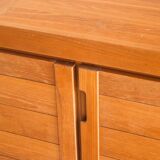 Vintage sideboard in elm wood. Edition by Simat. France 1970s.