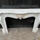 Louis XV style fireplace in white Carrara marble circa 1900