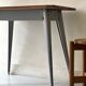 Dining table / desk dlg Tolix 55 in metal and wood, 1950s design