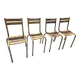 Chaises de bistrot vintage en fer x 4