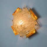 XL frosted wall light by Kalmar, Murano glass, Austria, 1970