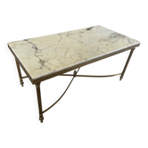 Table basse marbre et laiton