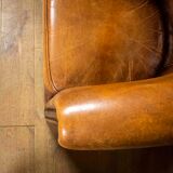 Vintage armchair cuir de mouton