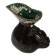 Sculptural pitcher Vallauris in glazed ceramic green and brown, France
