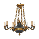 Empire style chandelier in bronze